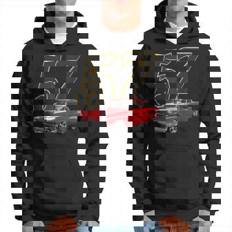 1957 57 Chevys Truck Bel Air Red Vintage Cars Hoodie | Seseable CA