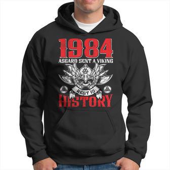 1984 Asgard Sent A Viking Wikinger 40 Geburtstag Hoodie - Seseable