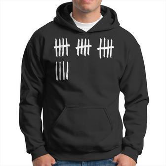 19Th Birthday Outfit 19 Years Old Tally Marks Anniversary Hoodie - Monsterry