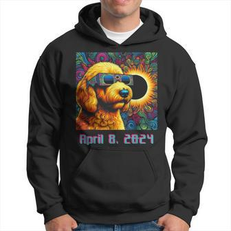 2024 Solar Eclipse Dog Goldendoodle Glasses Psychedelic Pet Hoodie - Seseable