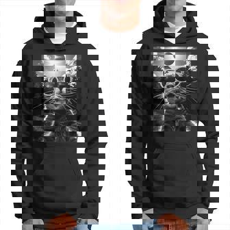 2024 Solar Eclipse Cat Wearing Solar Eclipse Glasses Hoodie | Mazezy