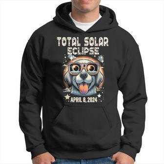2024 Solar Total Eclipse Dog Wearing Solar Eclipse Glasses Hoodie | Mazezy