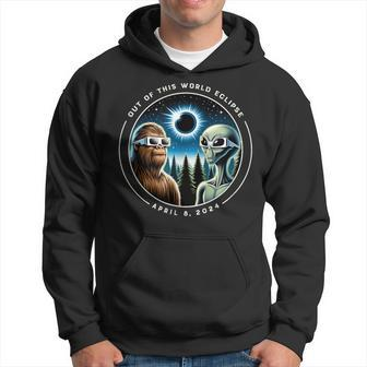2024 Total Eclipse Bigfoot Alien Out Of This World Eclipse Hoodie - Seseable