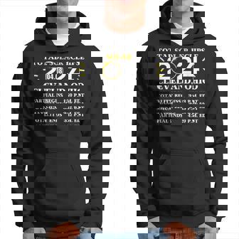 2024 Total Solar Eclipse April 8 Path Of The Eclipse Ohio Hoodie - Seseable