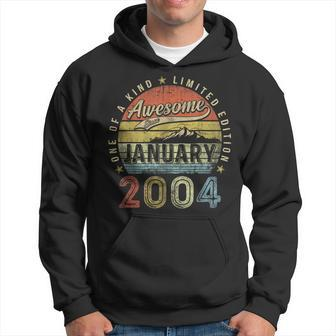 20Th Birthday Awesome Since January 2004 20 Year Old Hoodie - Thegiftio UK