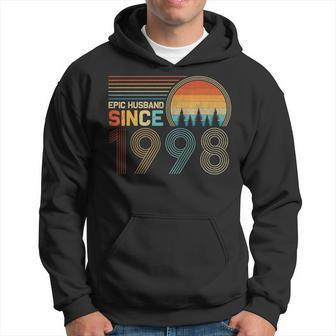 24Th Wedding Anniversary For Him Epic Husband Since 1998 Hoodie - Monsterry DE