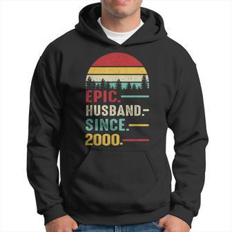 24Th Wedding Anniversary For Him Epic Husband Since 2000 Hoodie - Thegiftio UK