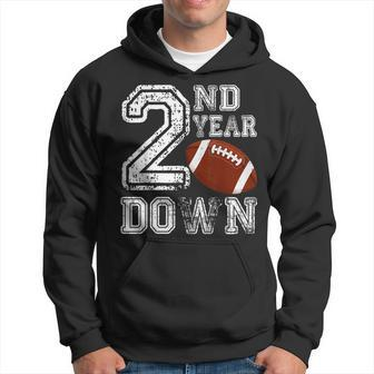 2Nd Year Down Football Lover Second Birthday Boy Party Hoodie - Monsterry