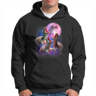 3 Sea Turtles Howling At The Moon Pet Turtle Tortoise Hoodie - Thegiftio UK