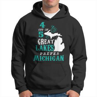 4 Out Of 5 Great Lakes Michigan Michigander Detroit Hoodie - Monsterry UK