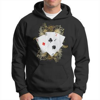 4 Aces Playing Cards Poker Gambling Game Hoodie - Monsterry