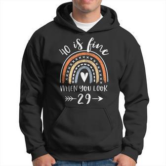 40 Is Fine When You Look 29 40 Year Old Birthday Hoodie - Thegiftio UK