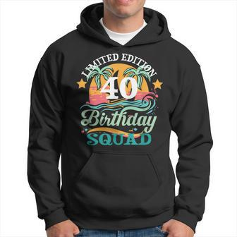 40 Year Old Birthday Squad Vintage 40Th Hoodie | Mazezy