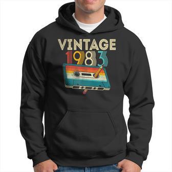 40 Year Old Vintage 1983 Cassette Tape 40Th Birthday Hoodie - Thegiftio UK