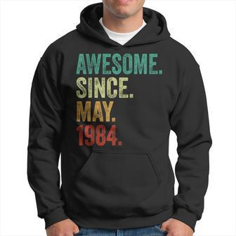 40 Years Old Awesome Since May 1984 40Th Birthday Hoodie - Seseable
