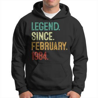 40 Years Old Legend Since February 1984 40Th Birthday Hoodie - Seseable