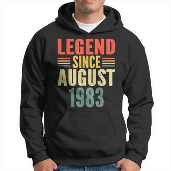 40Th Birthday Legend Since August 1983 40 Years Old Vintage Hoodie - Monsterry CA