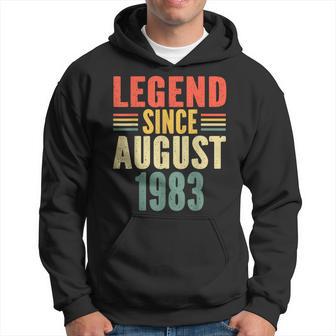 40Th Birthday Legend Since August 1983 40 Years Old Vintage Hoodie - Monsterry UK