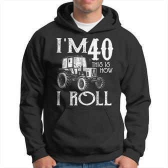 40Th Birthday Tractors Farmer Rancher Saying Vintage Hoodie - Monsterry CA