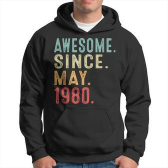 44 Years Old Awesome Since May 1980 44Th Birthday Hoodie | Mazezy DE