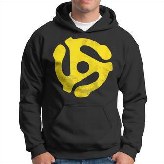 45 Vinyl Record Insert Distressed Hoodie - Monsterry UK