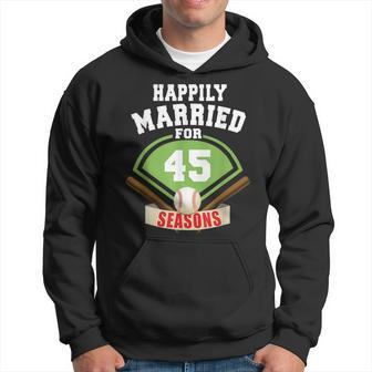 45Th Wedding Anniversary Baseball Couple Hoodie - Monsterry UK