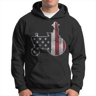 4Th Of July American Flag Tractor Usa Independence Day Hoodie | Mazezy