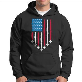 4Th Of July Fourth 4 Patriotic Usa Flag Fighter Jets Kid Hoodie - Monsterry UK