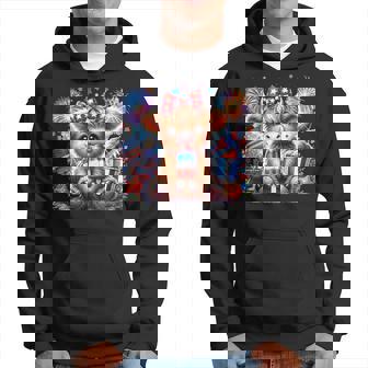4Th Of July Highland Cow Popsicle Firework Usa American Hoodie - Thegiftio UK