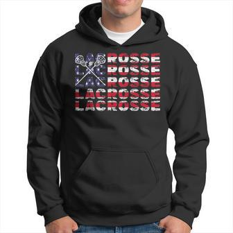 4Th Of July Lacrosse Stick Lax American Flag Patriotic Hoodie - Monsterry