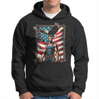 4Th Of July Patriotic Abraham Lincoln July 4Th Usa Hoodie - Thegiftio UK