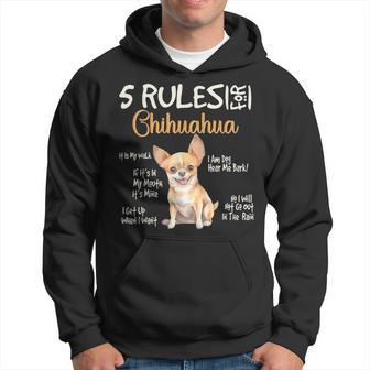 5 Rules For Chihuahua Cute Dog Lovers Chihuahuas Owner Hoodie - Thegiftio UK