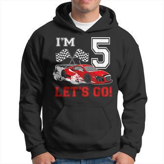 5 Year Old Race Car 5Th Birthday Racecar Racing Boy Hoodie - Monsterry UK