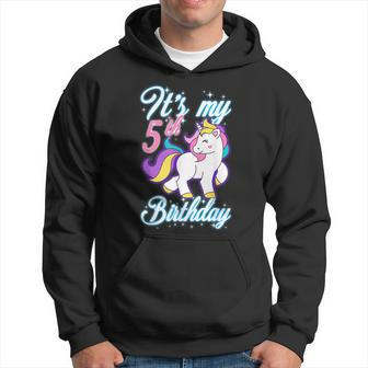 5 Year Unicorn Outfit Its My 5Th Birthday Hoodie - Seseable