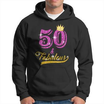 50 And Fabulous 50 Yrs Old B-Day 50Th Birthday Hoodie - Thegiftio UK