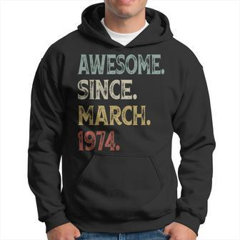 50Th Birthday 50 Year Old Vintage March 1974 Women Hoodie - Seseable