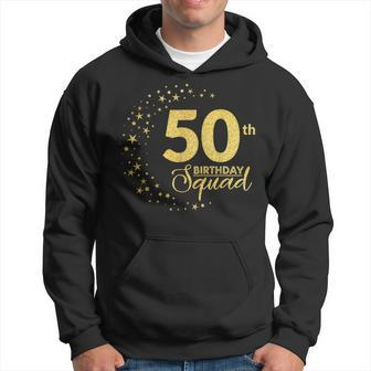 50Th Birthday Squad Party 50 Years Old Yellow Gold Birthday Hoodie | Mazezy