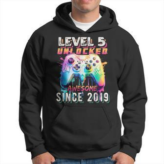 5Th Birthday Gamer 5 Year Old Bday Boy Five Son Hoodie - Seseable