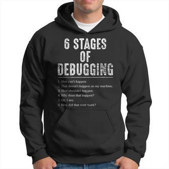 6 Stages Of Debugging For Coding Nerds Hoodie - Thegiftio UK