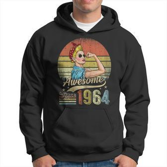 60 Year Old Awesome Since 1964 60Th Birthday Women Hoodie - Seseable