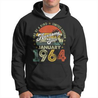 60 Years Old Vintage January 1964 60Th Birthday Women Hoodie | Mazezy CA