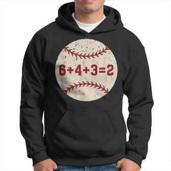 6432 Baseball Double Play Retro Baseball Player Hoodie - Seseable