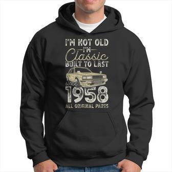66Th Birthday Since 1958 Classic Car 66 Year Old Hoodie - Thegiftio UK