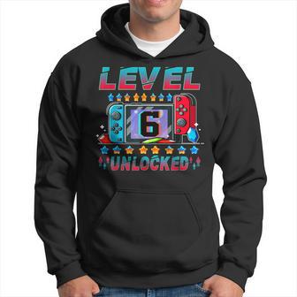 6Th Birthday Boy Level 6 Unlocked Video Gamer Birthday Hoodie - Thegiftio UK