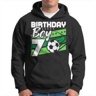 7 Years Old Birthday Boy Soccer Player Matching Friend Party Hoodie - Monsterry AU