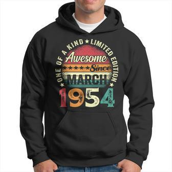70 Year Old Vintage March 1954 70Th Birthday Women Hoodie | Mazezy UK