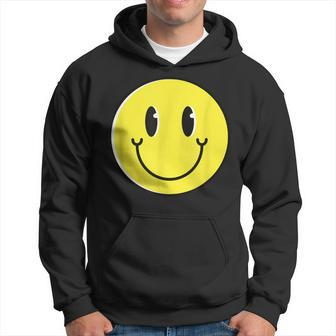 70S Yellow Smile Face Cute Happy Peace Smiling Face Hoodie - Seseable