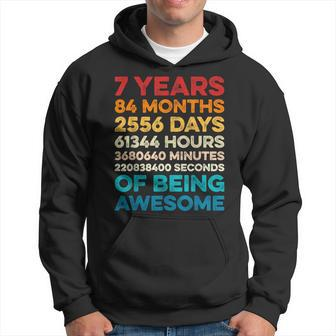 7Th Birthday 7 Years Of Being Awesome Vintage 7 Years Old Hoodie - Seseable