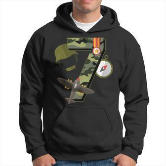 7Th Birthday Camouflage Hero Army Soldier Hoodie - Monsterry UK