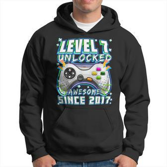 7Th Birthday Gamer 7 Years Old Bday Boy Seven Son Hoodie - Seseable